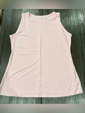Lane Bryant Soft Ribbed Light Pink Tank (18/20)
